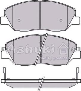 Ashuki Y025-02 - Kit de plaquettes de frein, frein à disque cwaw.fr