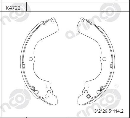 Asimco K4722 - Jeu de mâchoires de frein cwaw.fr