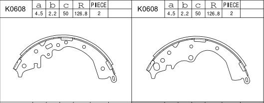 Asimco K0608 - Jeu de mâchoires de frein cwaw.fr