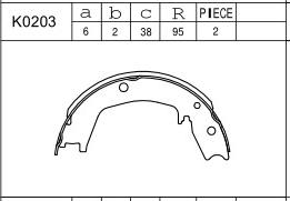 Asimco K0203 - Jeu de mâchoires de frein cwaw.fr