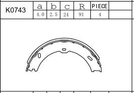 Asimco K0743 - Jeu de mâchoires de frein, frein de stationnement cwaw.fr