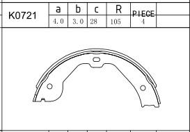 Asimco K0721 - Jeu de mâchoires de frein cwaw.fr