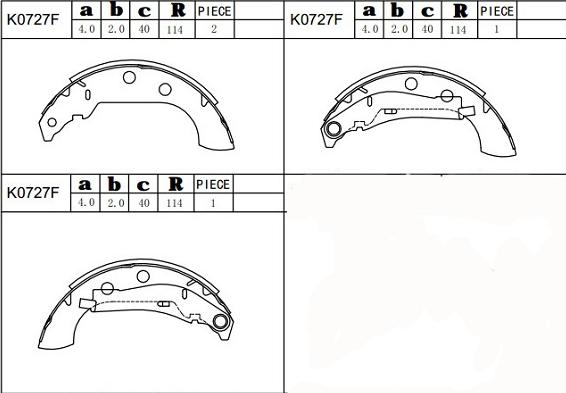 Asimco K0727F - Jeu de mâchoires de frein cwaw.fr