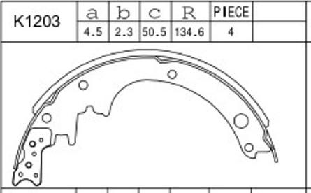 Asimco K1203 - Jeu de mâchoires de frein cwaw.fr