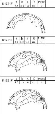 Asimco K1721F - Jeu de mâchoires de frein cwaw.fr