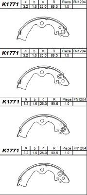 Asimco K1771 - Jeu de mâchoires de frein cwaw.fr