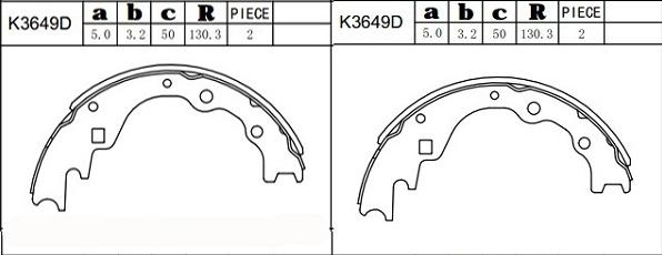 Asimco K3649D - Jeu de mâchoires de frein cwaw.fr