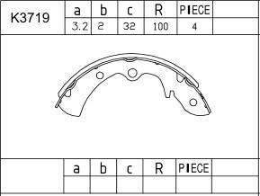 Asimco K3720 - Jeu de mâchoires de frein cwaw.fr