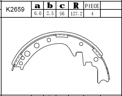 Asimco K2659 - Jeu de mâchoires de frein cwaw.fr