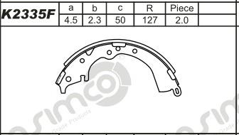 Asimco K2335F - Jeu de mâchoires de frein cwaw.fr