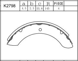 Asimco K2798 - Jeu de mâchoires de frein cwaw.fr