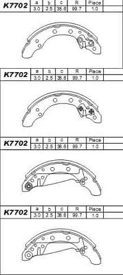 Asimco K7702 - Jeu de mâchoires de frein cwaw.fr