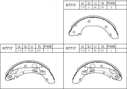 Asimco K7717 - Jeu de mâchoires de frein cwaw.fr