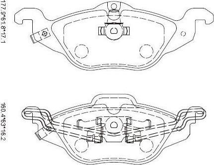 Asimco KD9753 - Kit de plaquettes de frein, frein à disque cwaw.fr