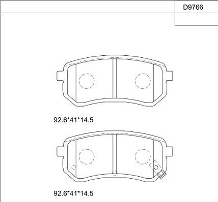 Asimco KD9766 - Kit de plaquettes de frein, frein à disque cwaw.fr