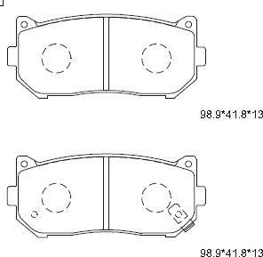 Asimco KD9701 - Kit de plaquettes de frein, frein à disque cwaw.fr