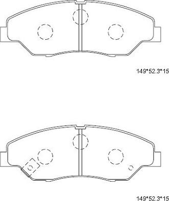 Asimco KD9708 - Kit de plaquettes de frein, frein à disque cwaw.fr