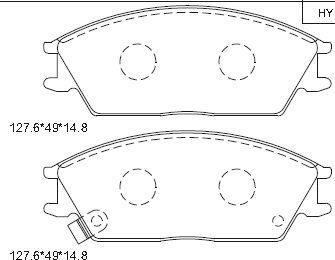 Asimco KD9702 - Kit de plaquettes de frein, frein à disque cwaw.fr