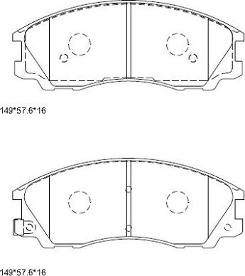 Asimco KD9719 - Kit de plaquettes de frein, frein à disque cwaw.fr