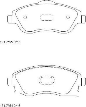 Asimco KD9715 - Kit de plaquettes de frein, frein à disque cwaw.fr