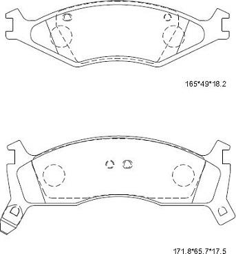 Asimco KD9710 - Kit de plaquettes de frein, frein à disque cwaw.fr