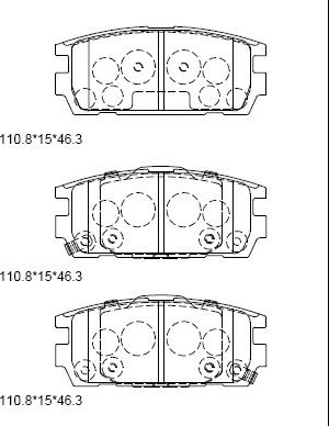 Asimco KD9712W - Kit de plaquettes de frein, frein à disque cwaw.fr