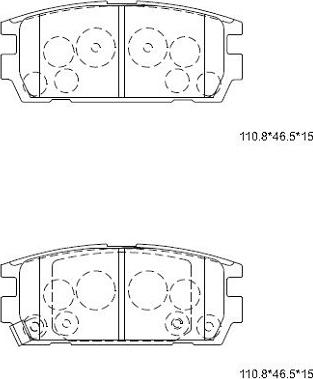 Asimco KD9712 - Kit de plaquettes de frein, frein à disque cwaw.fr