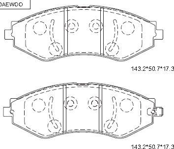 Asimco KD9734F - Kit de plaquettes de frein, frein à disque cwaw.fr