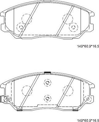 Asimco KD9729 - Kit de plaquettes de frein, frein à disque cwaw.fr