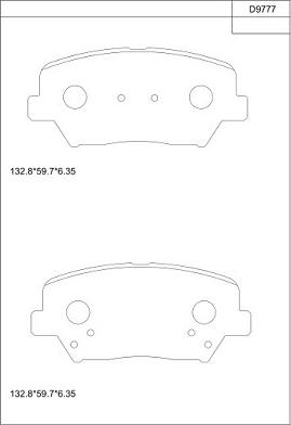 Asimco KD9777 - Kit de plaquettes de frein, frein à disque cwaw.fr