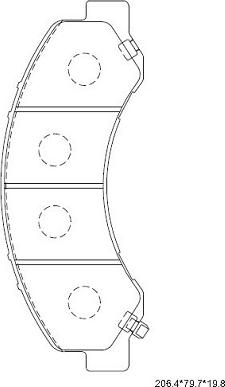 Asimco KD4404 - Kit de plaquettes de frein, frein à disque cwaw.fr