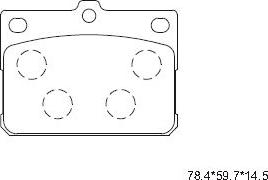 Asimco KD4617 - Kit de plaquettes de frein, frein à disque cwaw.fr