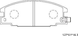 Asimco KD4300 - Kit de plaquettes de frein, frein à disque cwaw.fr