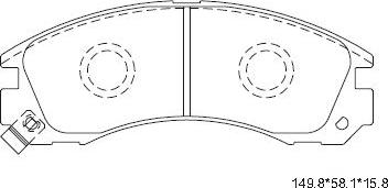 Asimco KD4243W - Kit de plaquettes de frein, frein à disque cwaw.fr