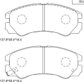 Asimco KD4201 - Kit de plaquettes de frein, frein à disque cwaw.fr