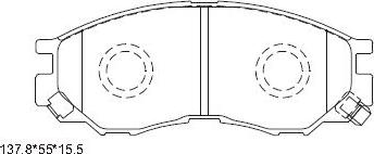 Asimco KD4231 - Kit de plaquettes de frein, frein à disque cwaw.fr