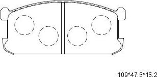 Asimco KD4745 - Kit de plaquettes de frein, frein à disque cwaw.fr