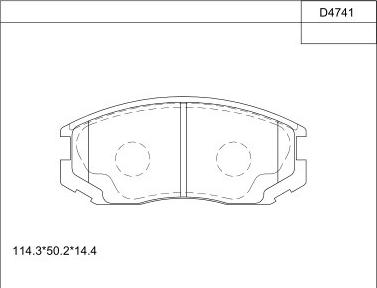 Asimco KD4741 - Kit de plaquettes de frein, frein à disque cwaw.fr