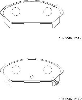 Asimco KD4704 - Kit de plaquettes de frein, frein à disque cwaw.fr