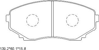 Asimco KD4702 - Kit de plaquettes de frein, frein à disque cwaw.fr