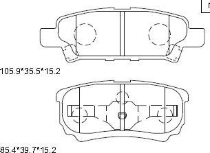 Asimco KD4730 - Kit de plaquettes de frein, frein à disque cwaw.fr