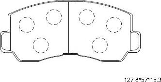 Asimco KD4732 - Kit de plaquettes de frein, frein à disque cwaw.fr