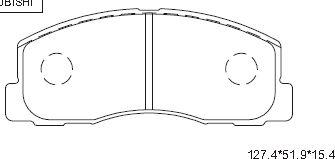 Asimco KD4724 - Kit de plaquettes de frein, frein à disque cwaw.fr