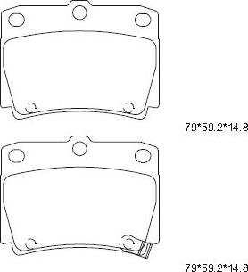 Asimco KD4725 - Kit de plaquettes de frein, frein à disque cwaw.fr