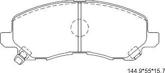 Asimco KD4722 - Kit de plaquettes de frein, frein à disque cwaw.fr