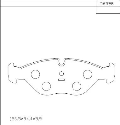 Asimco KD6598 - Kit de plaquettes de frein, frein à disque cwaw.fr