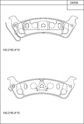 Asimco KD6558 - Kit de plaquettes de frein, frein à disque cwaw.fr