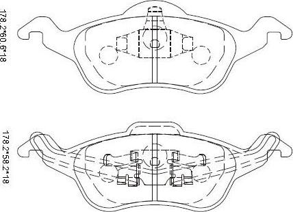 Asimco KD6505 - Kit de plaquettes de frein, frein à disque cwaw.fr