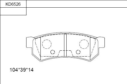 Asimco KD6526 - Kit de plaquettes de frein, frein à disque cwaw.fr