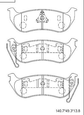 Asimco KD6522 - Kit de plaquettes de frein, frein à disque cwaw.fr